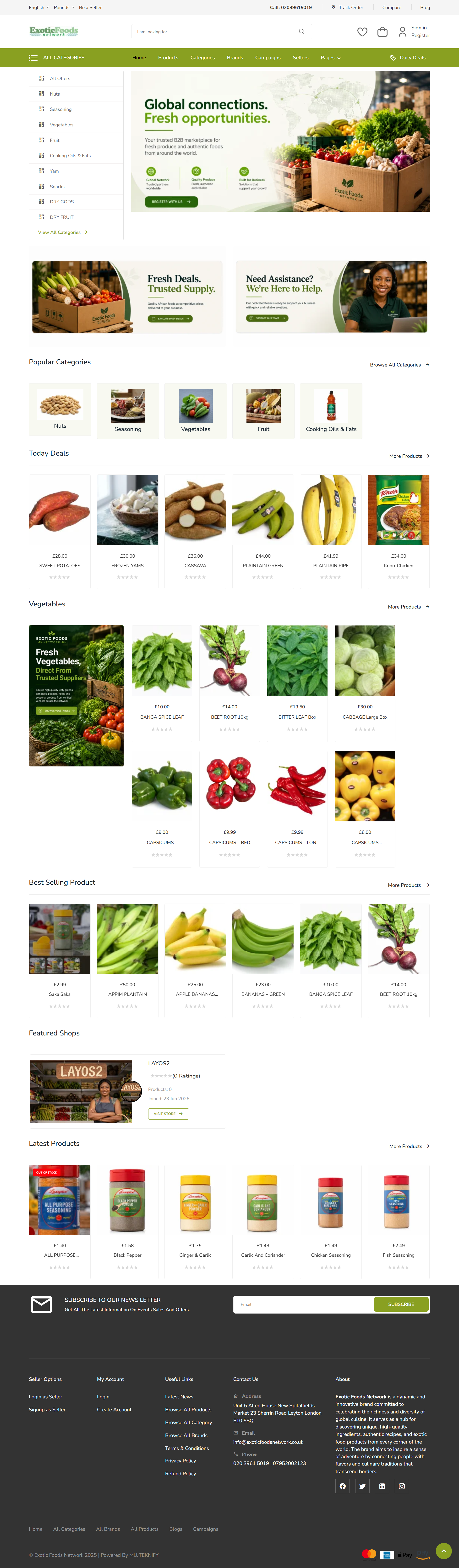 Exotic Food Network — multi-vendor ecommerce platform development — MUJTEKNIFY Case Study